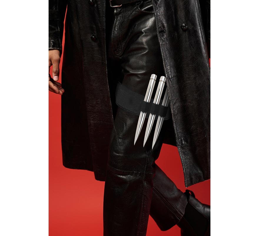 Beinband mit 3 20 cm großen Silberkugeln-B