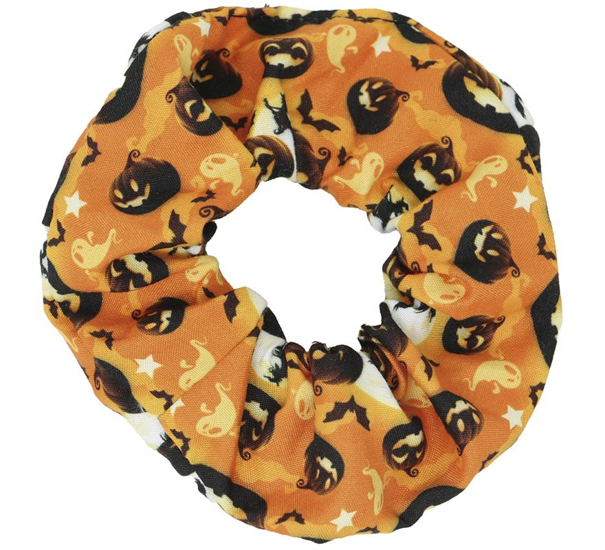 Scrunchie de abóbora laranja-B