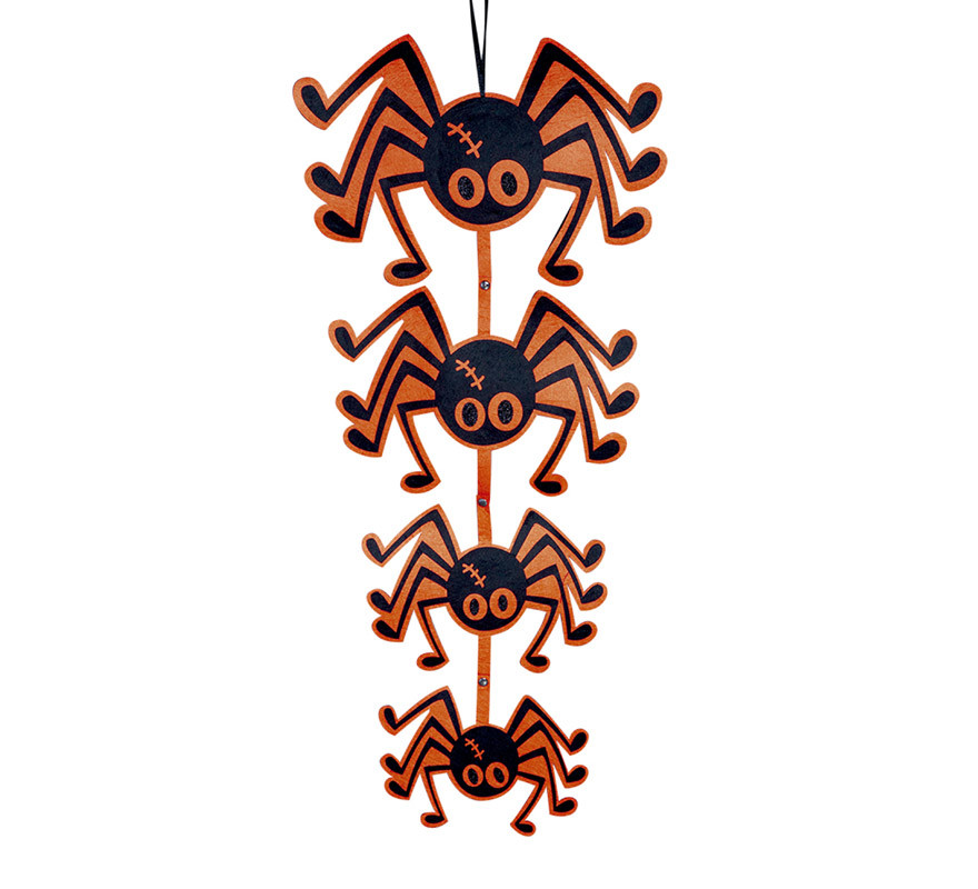 Pendentif araignée en feutre en 3 couleurs assorties-B