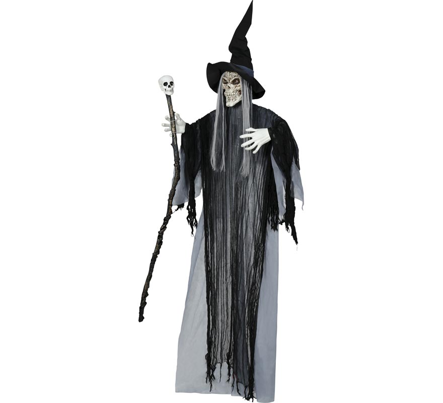 Pingente de bruxa de 180 cm com som e luz de movimento-B