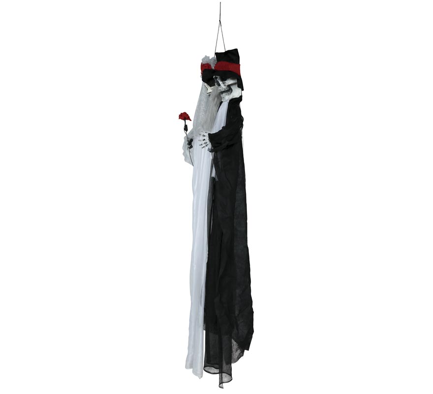 Pingente de esqueleto de noivo e noiva de 185 cm com luz e som-B Pingente de esqueleto de noivo e noiva de 185 cm com luz e som-B