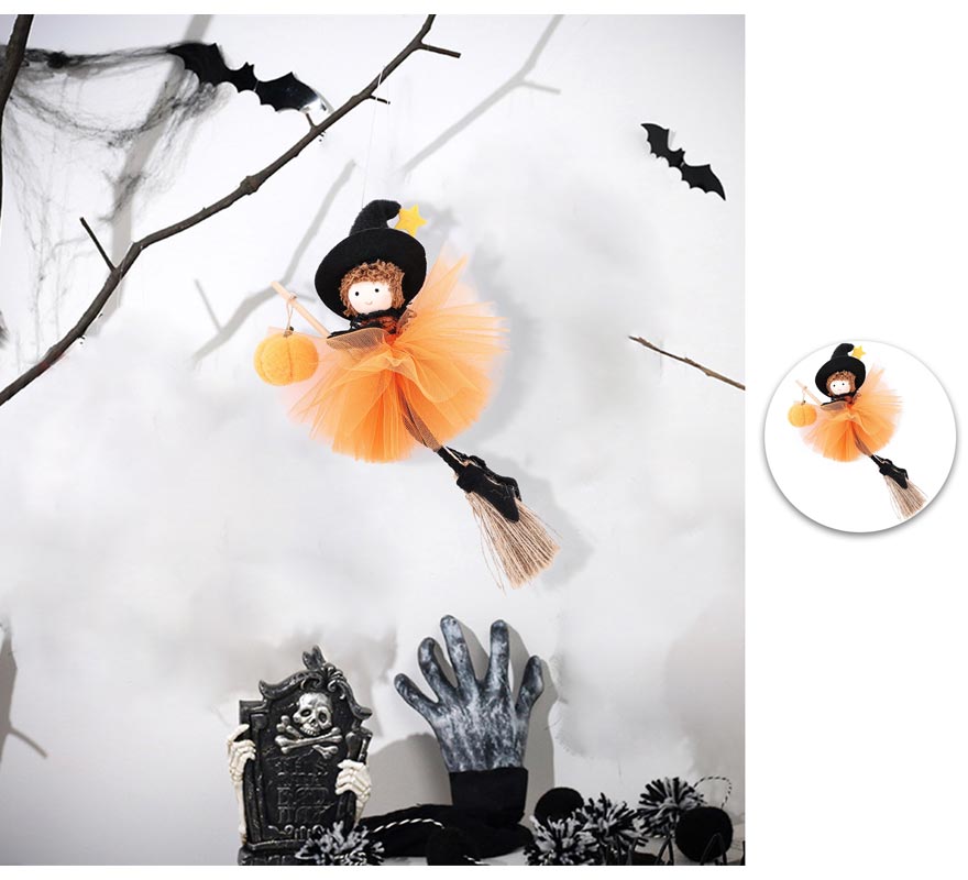 Pingente de boneca bruxa voadora 21 cm-B