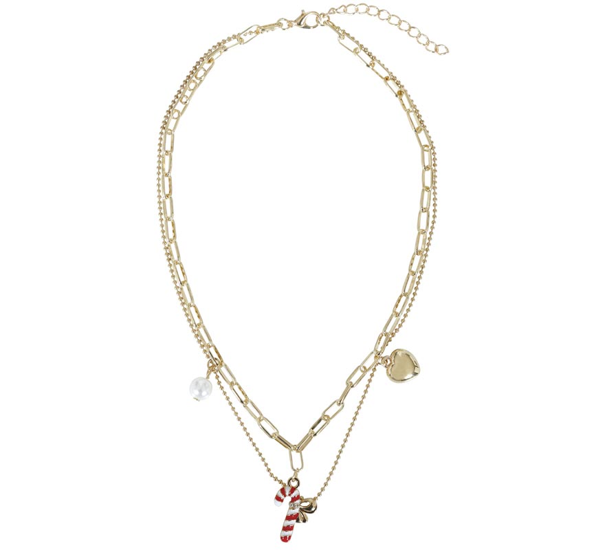 Christmas Cane Necklace-B