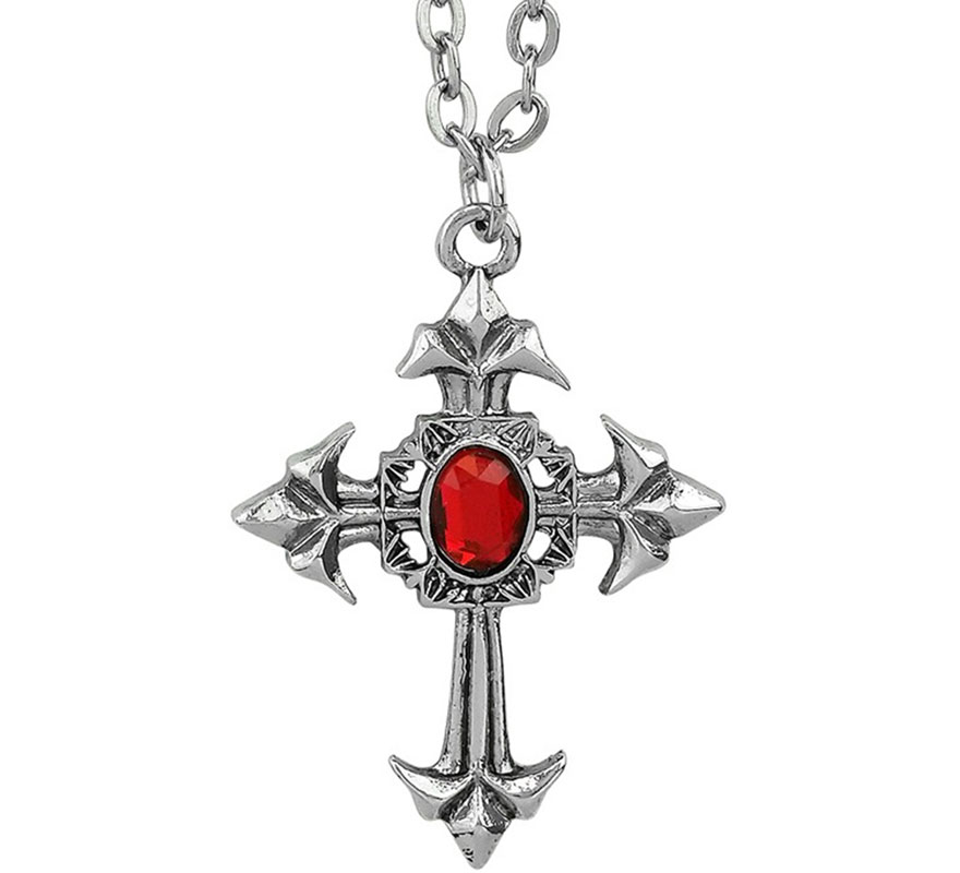 Halskette mit gotischem Kreuzanhänger-B