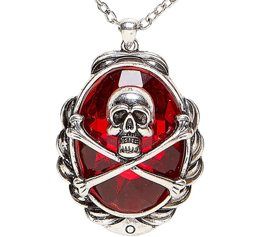 Halskette mit Totenkopf-Anhänger-B