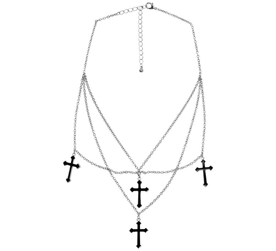 Collar con Cruces negras-B