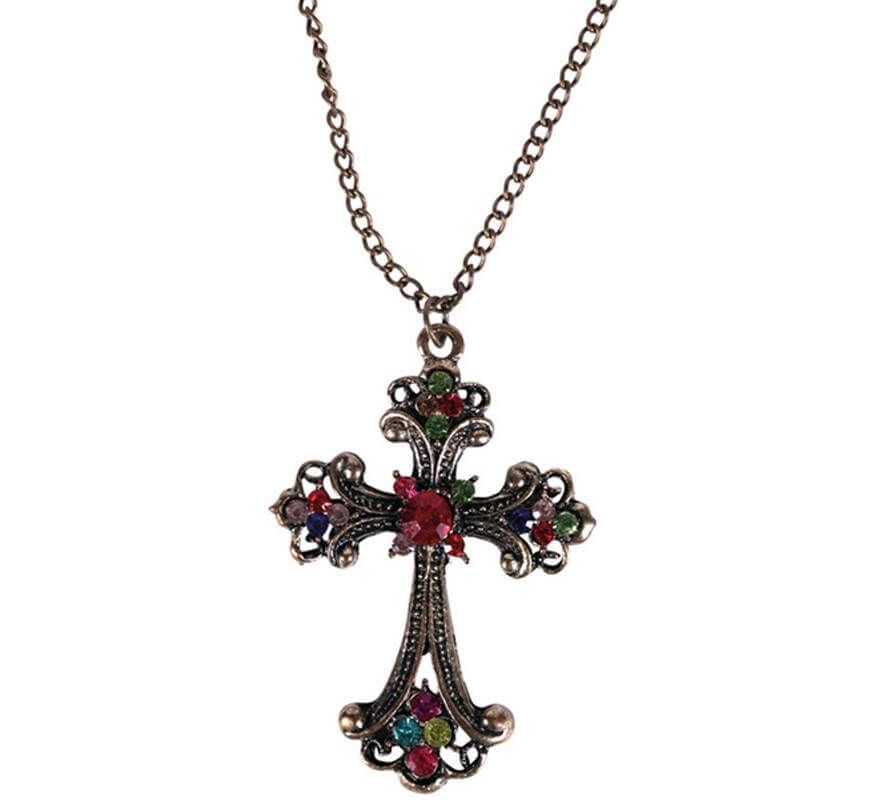 Metallisches Kreuz Halskette-B