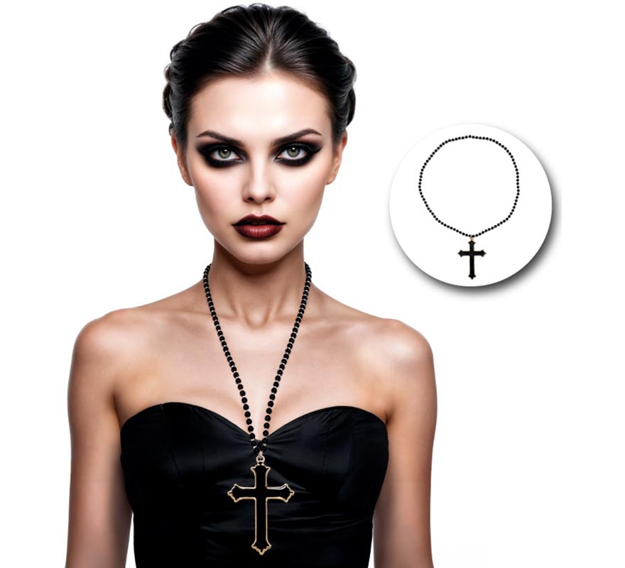 Collier Croix Noire-B