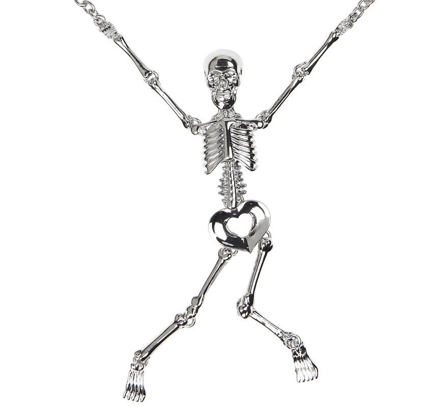 Collar de Esqueleto Plateado-B