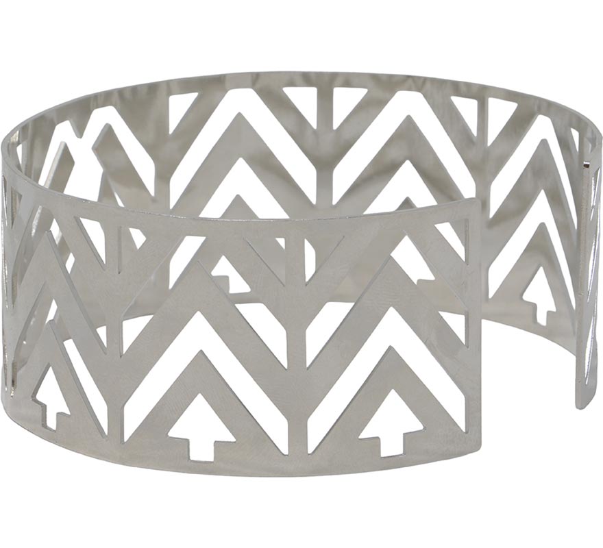 Collar Futurista plateado-B