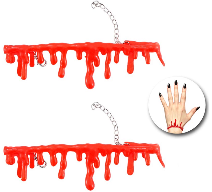 Dripping Blood Necklace and Bracelet-B