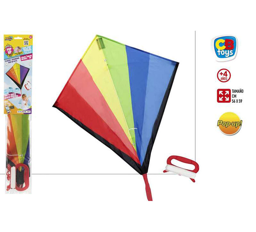 Cometa Nylon Pop-Up Diamante Clasica 57 cm-B