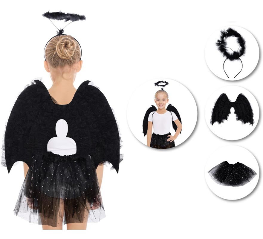 Black Angel Set: Halo, Wings and Tutu-B