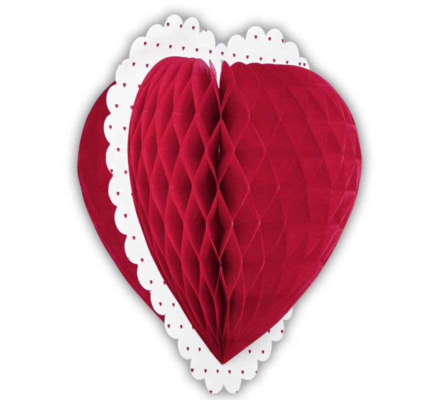 Corazón en Forma de Nido de Abeja de 25 cm/dm-B