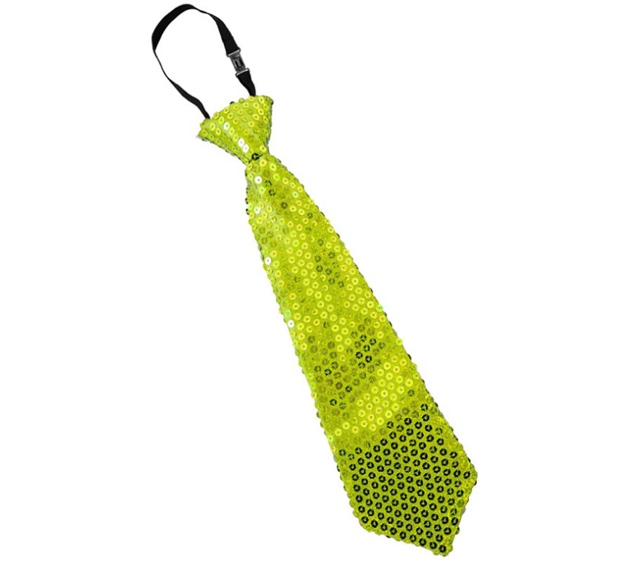 Corbata de Lentejuelas de 31 cm en varios colores Flúor-B