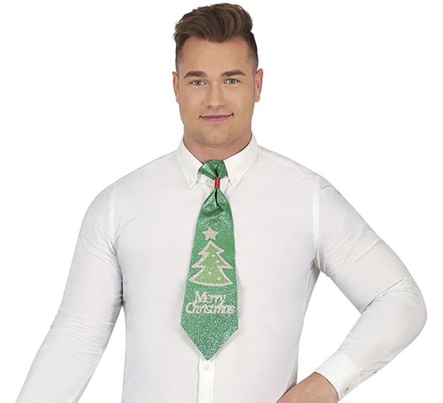 Gravata de Natal de 45 cm com Árvore em cores sortidas-B