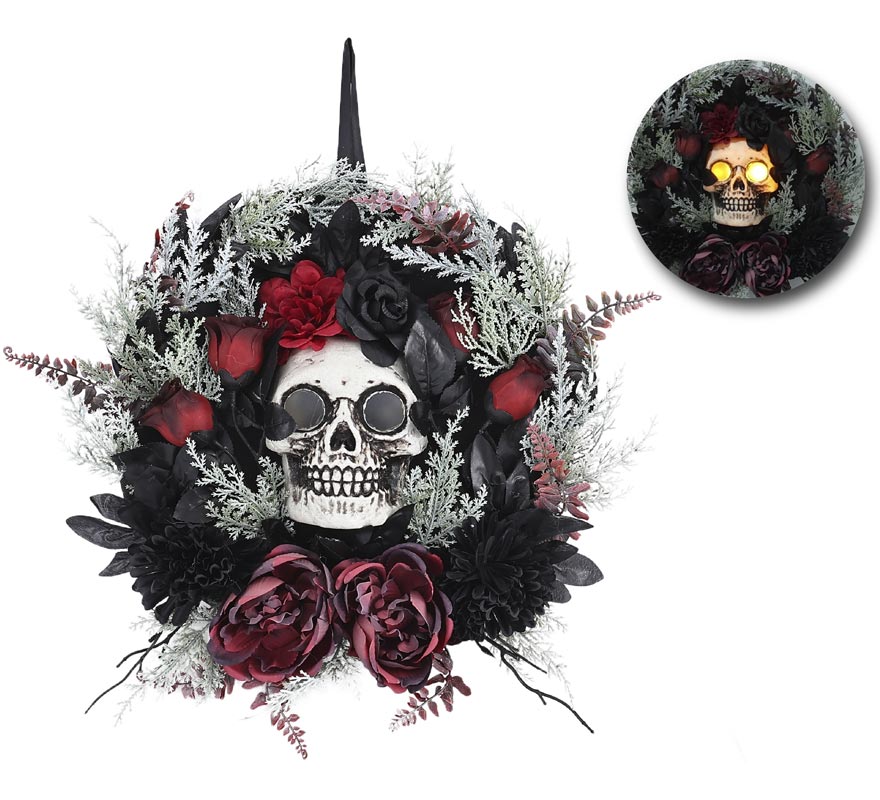 Halloween Skull Crown with Light and Sound-B