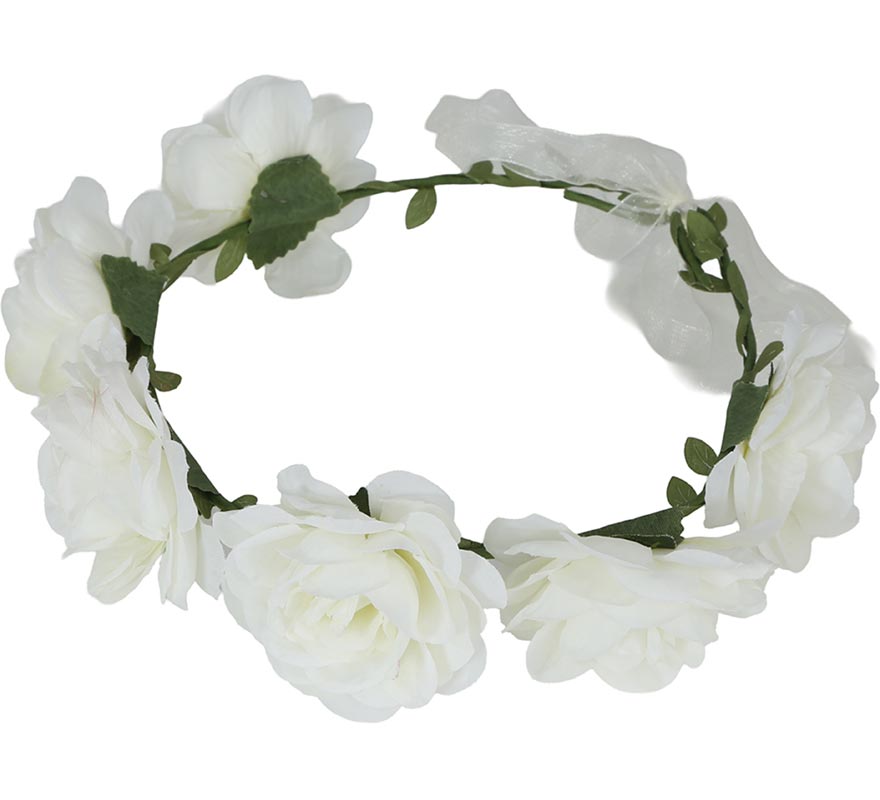 Corona de Rosas blancas-B