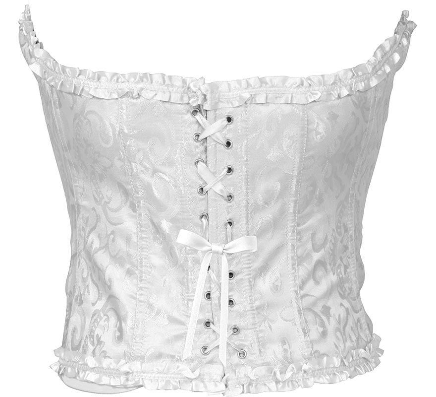 Corset blanco con Lazo para mujer-B