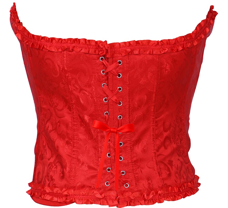 Corset rojo con Lazo para mujer-B