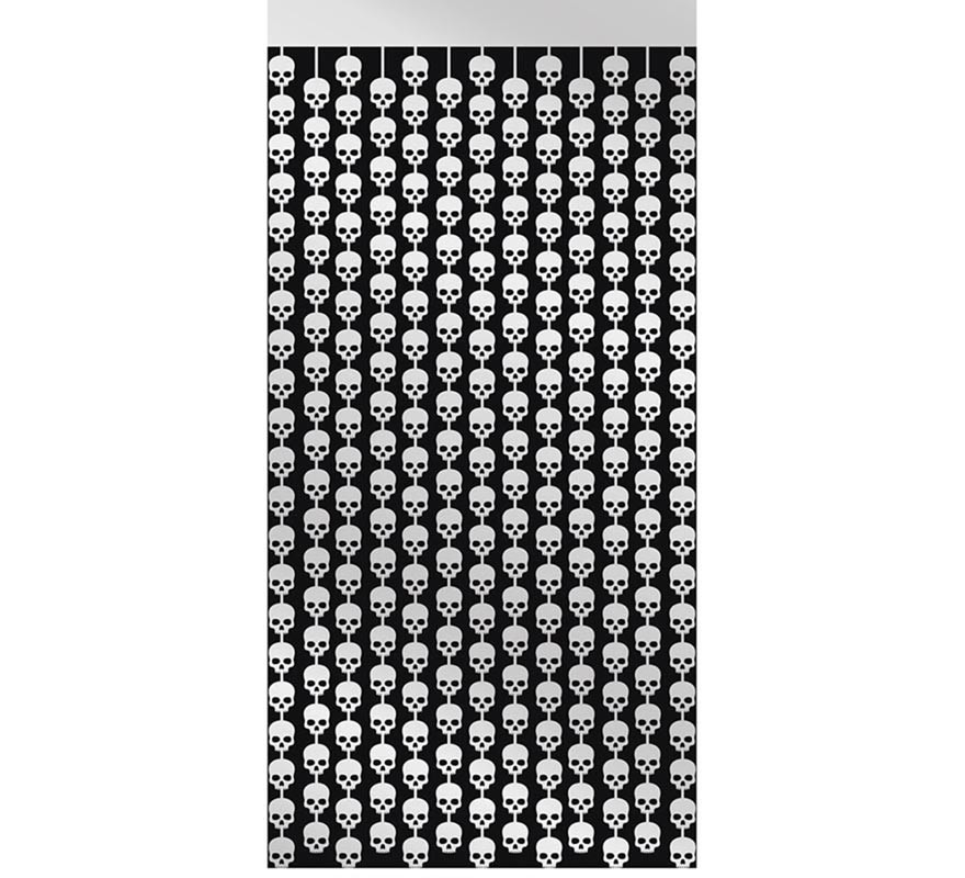 Vorhang mit metallischen Totenköpfen, 100 x 200 cm-B