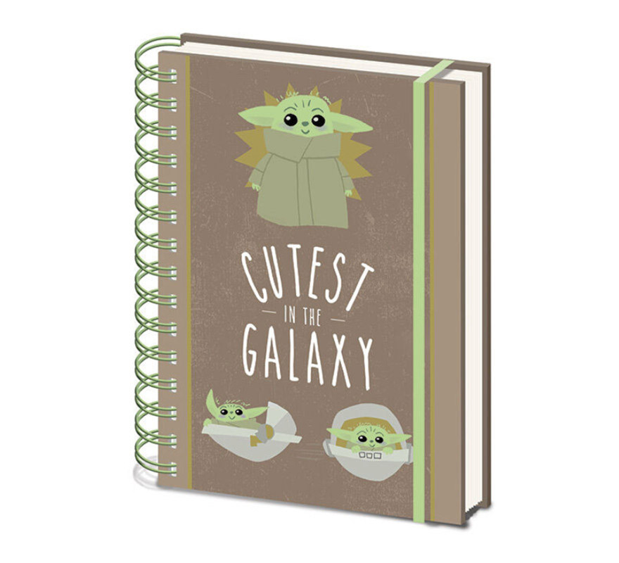 Caderno A5 Baby Yoda Mandalorian mais fofo da galáxia-B