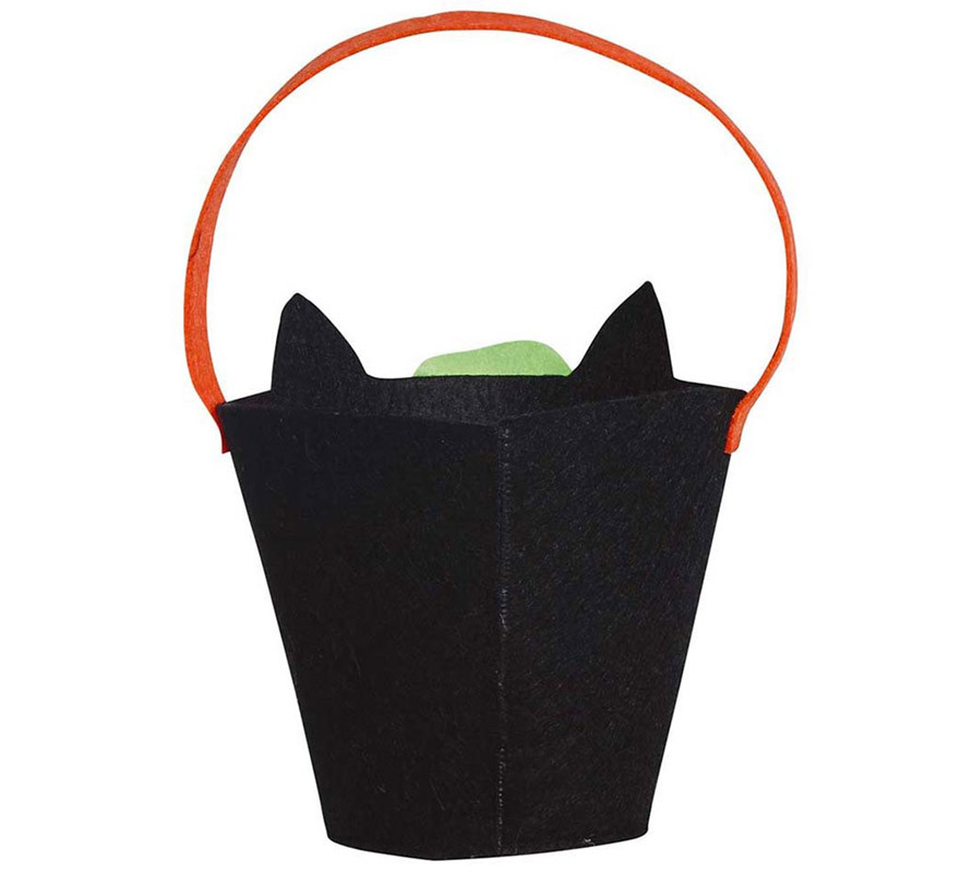Cubo Gato Negro de Fieltro de 20 cm-B