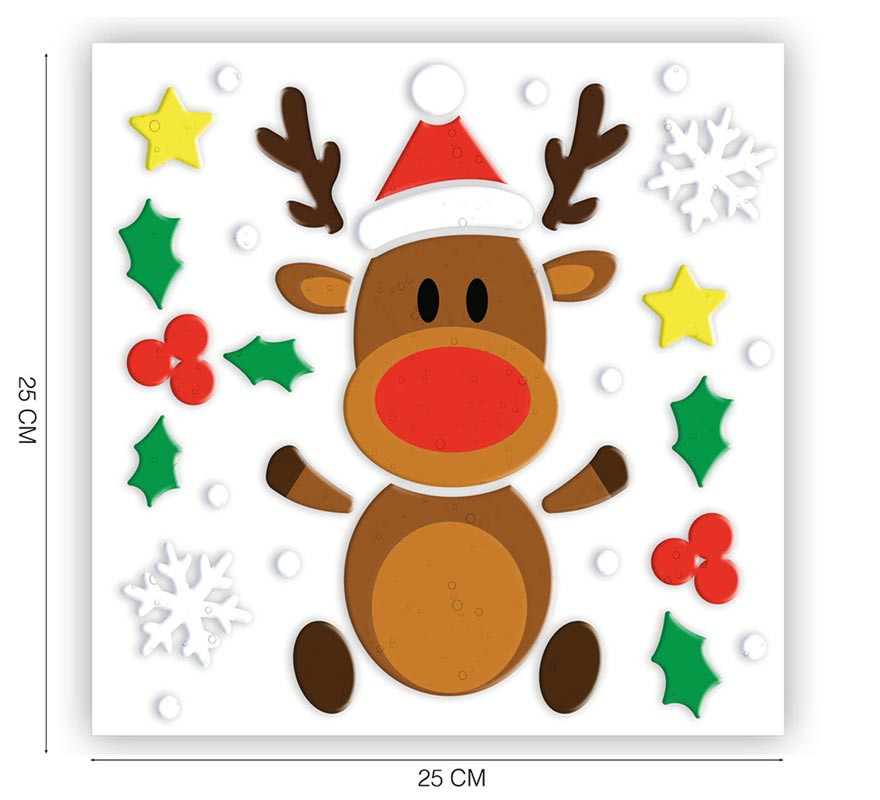 20x25cm Reindeer Gel Decoration-B