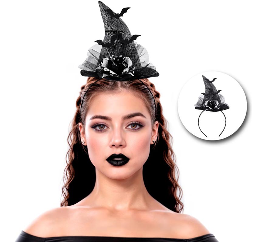 Witch Headband with Bat-B