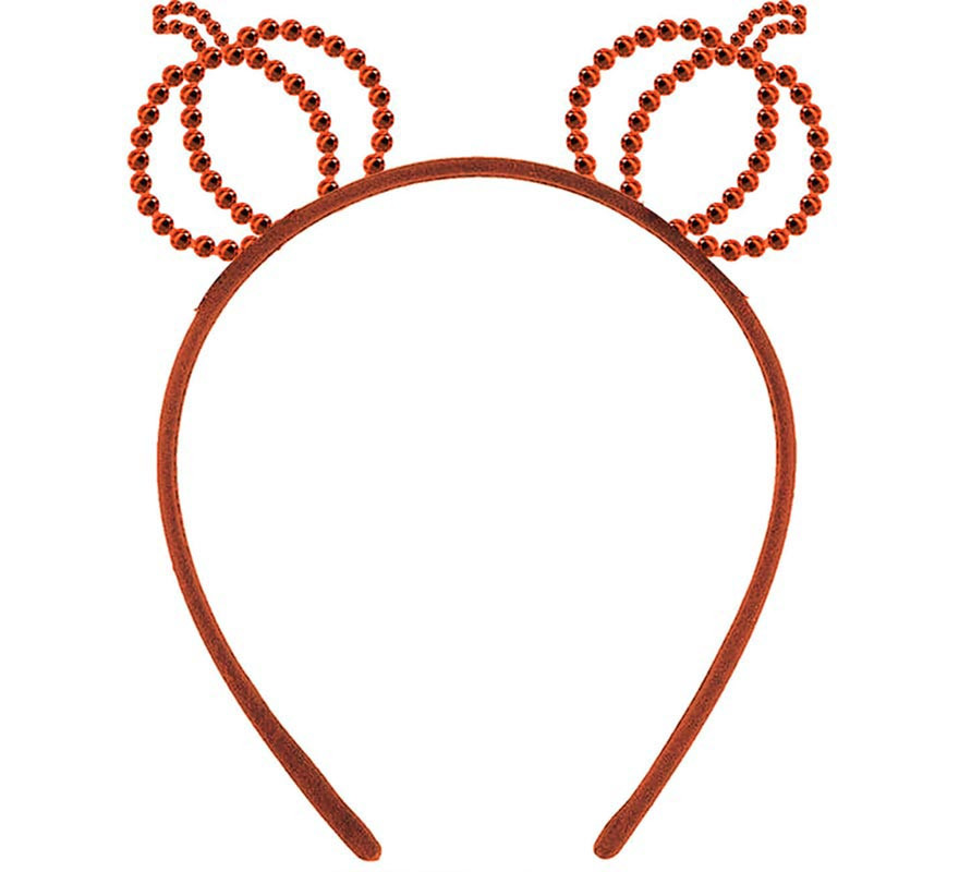 Kürbis-Stirnband mit orangefarbenen Steinen-B