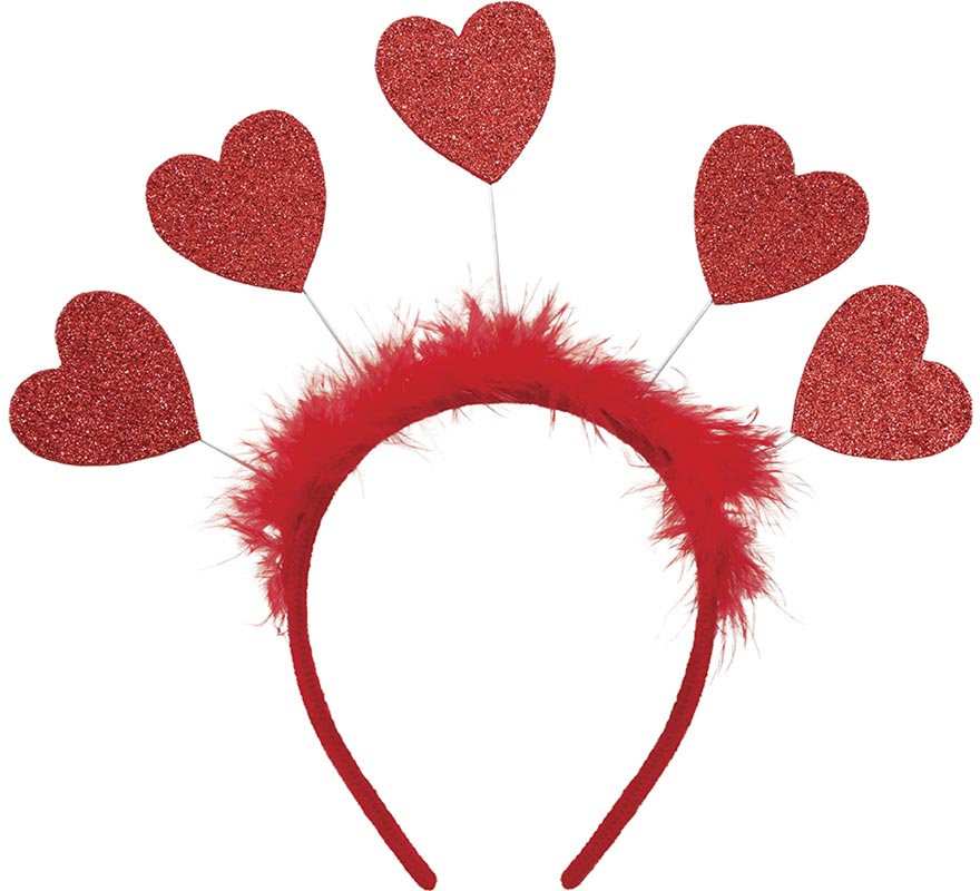Diadema de Corazones rojos-B