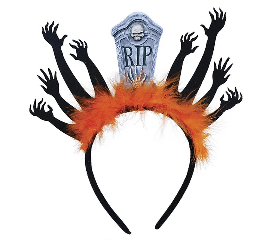 Tombstone Headband with Zombies-B