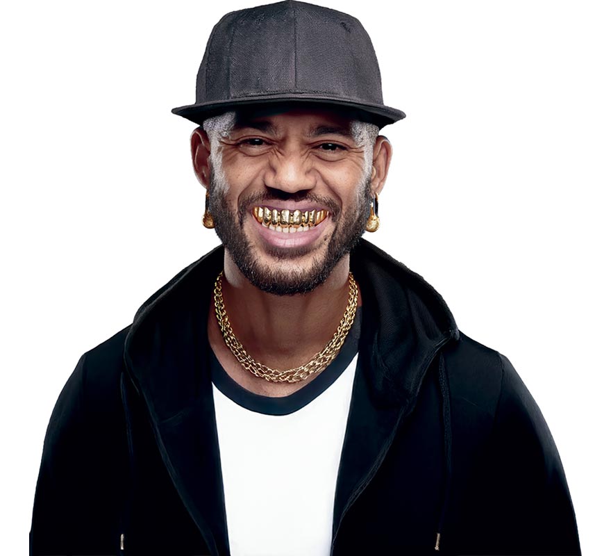 Dientes dorados de rapero-B