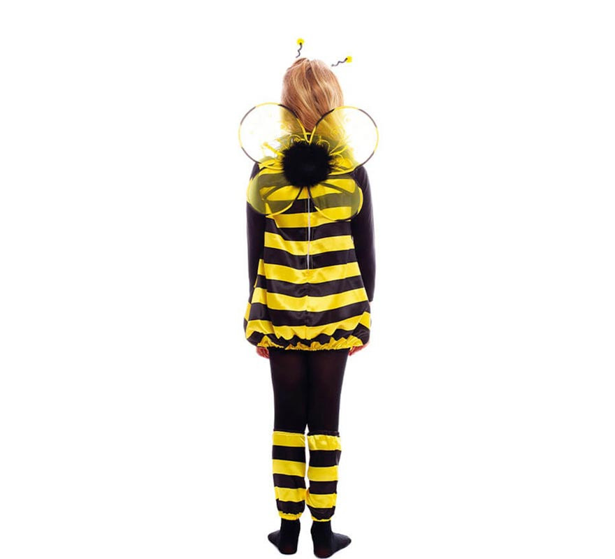 Schwarz-gelbes Bienenkostüm mit Flügeln für Mädchen-B