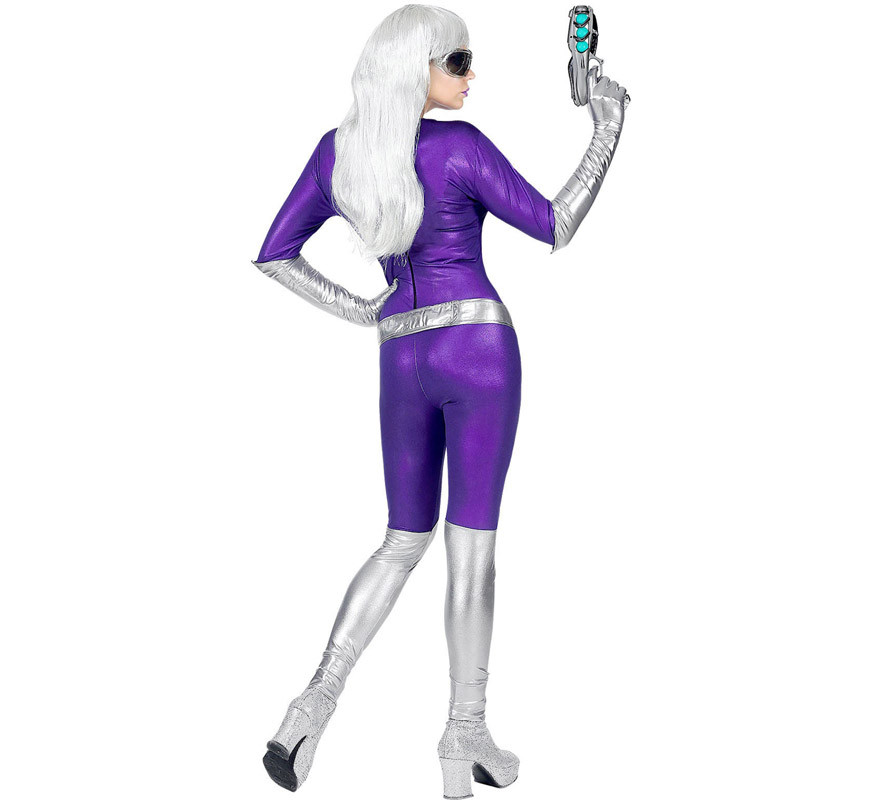 Disfraz de Alien Púrpura y Plateado para mujer-B