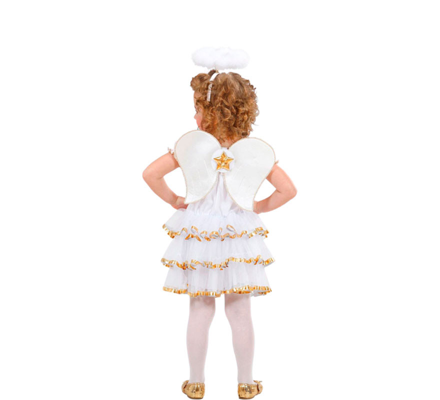 Costume da angelo glamour dorato per bambina-B