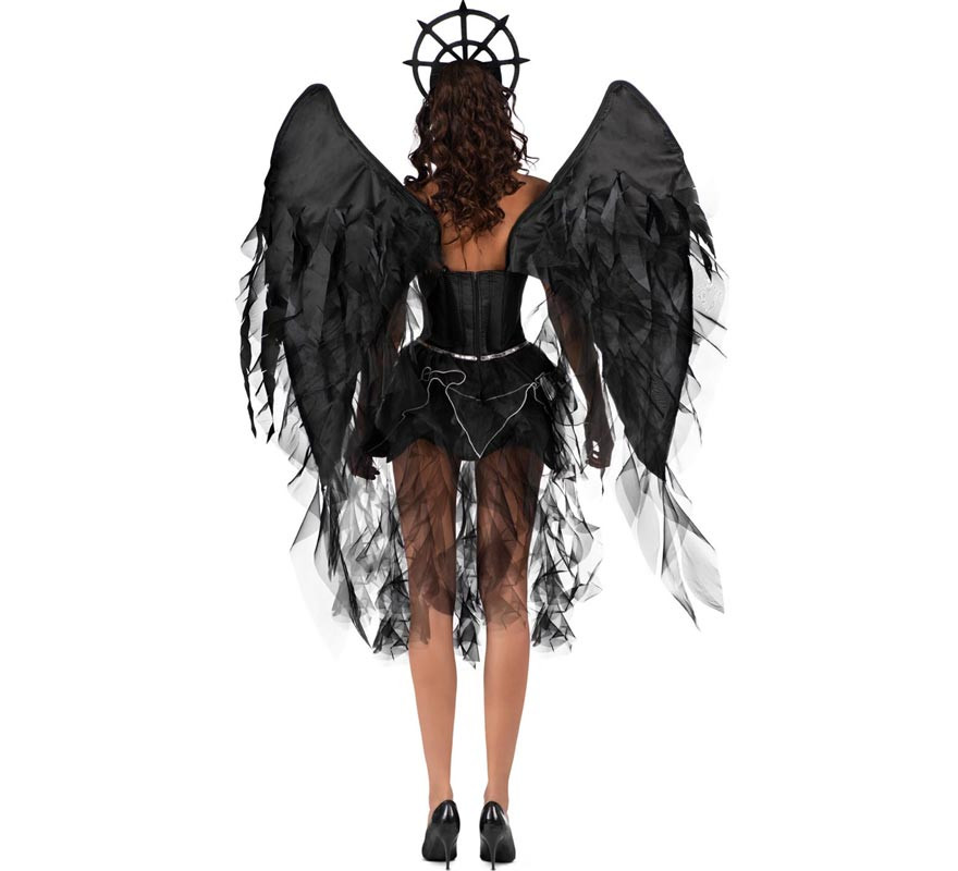 Dark Angel Kostüm mit großen Flügeln für Damen-B