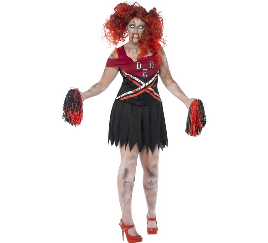 Zombie Cheerleader Kostüm für Damen-B