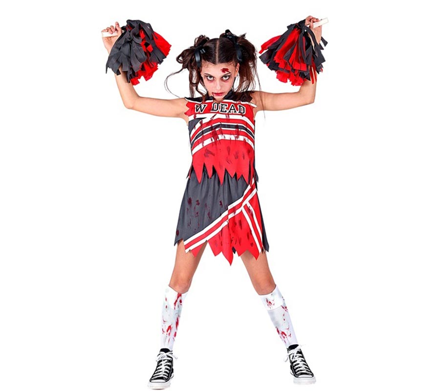 Zombie Cheerleader Costume for Girls-B