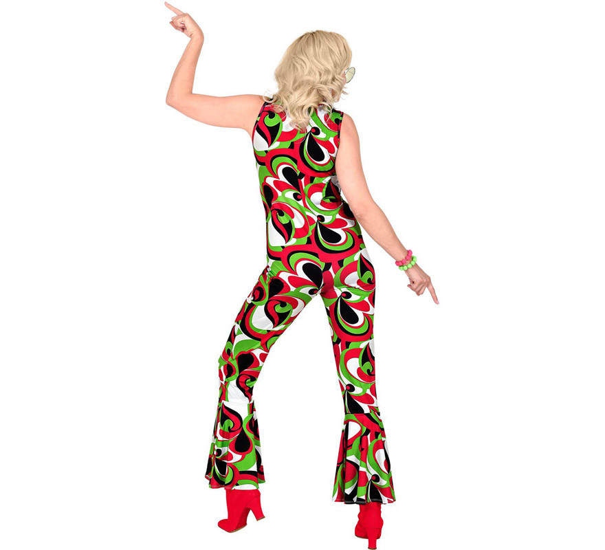 Disfraz de Años 70 Groovy Style Jumpsuit para mujer-B