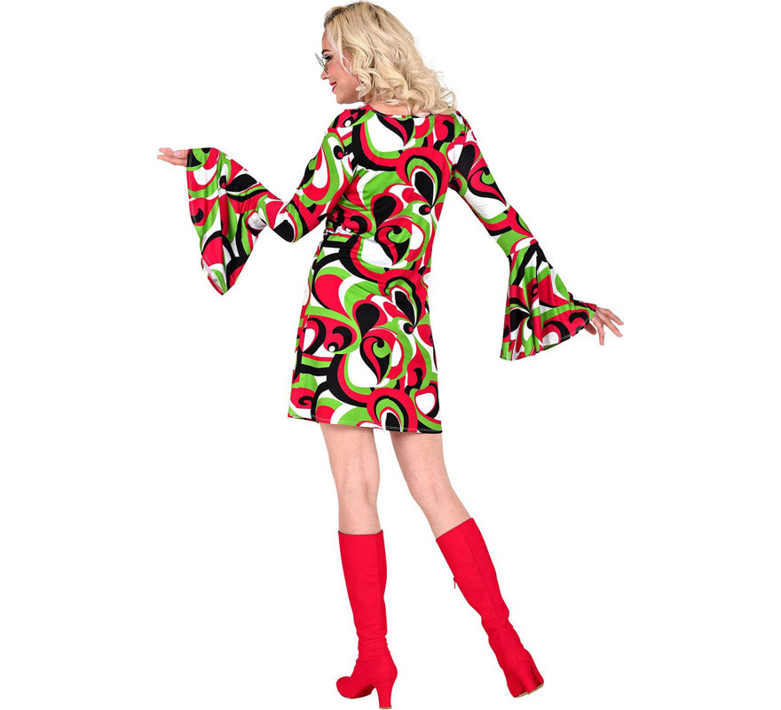 70er-Jahre-Groovy-Style-Kurzkleid-Kostüm für Damen-B