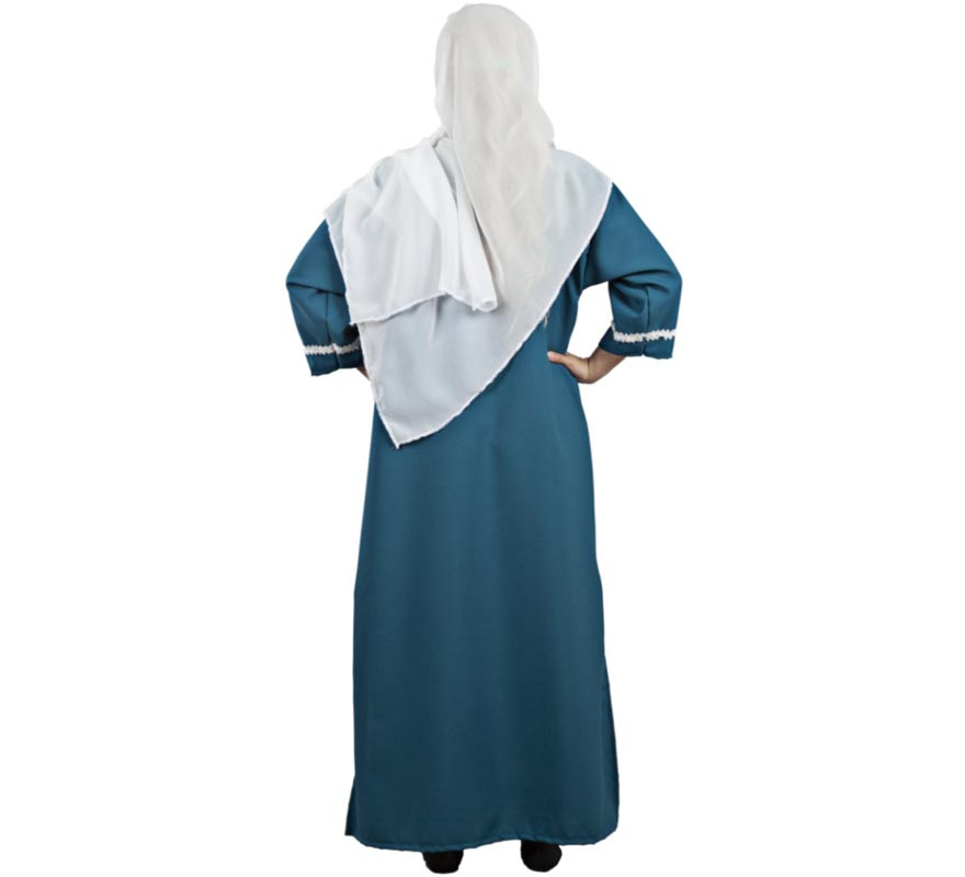 Costume arabe médiéval bleu avec voile pour femme-B
