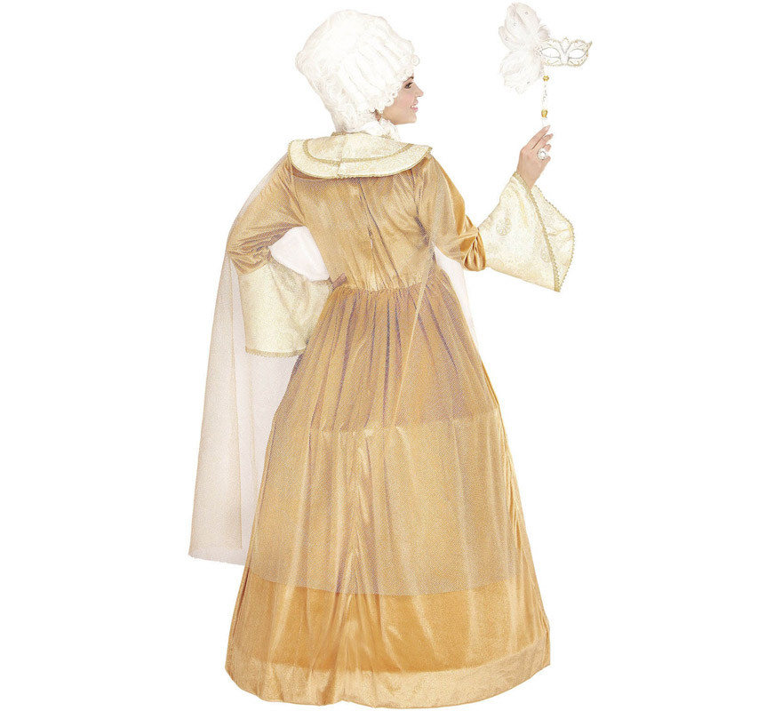 Goldenes venezianisches Aristokratenkostüm für Damen-B