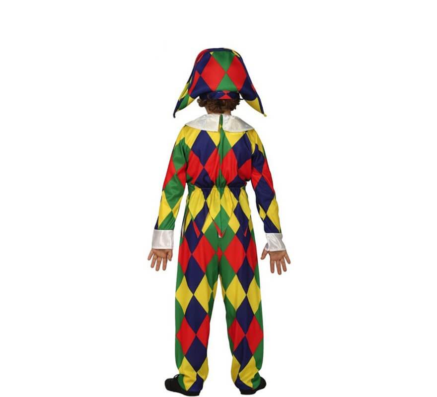 Disfraz de Arlequín Multicolor para niño-B