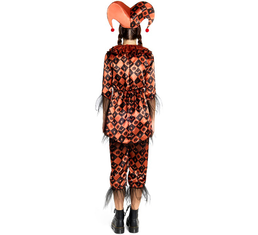 Orange Malevolent Harlequin Costume for Women-B