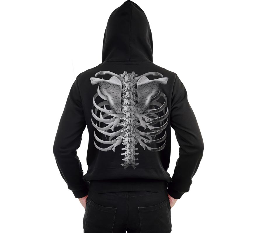Fato de Assassino Esqueleto com Moletom e Máscara para Adultos-B