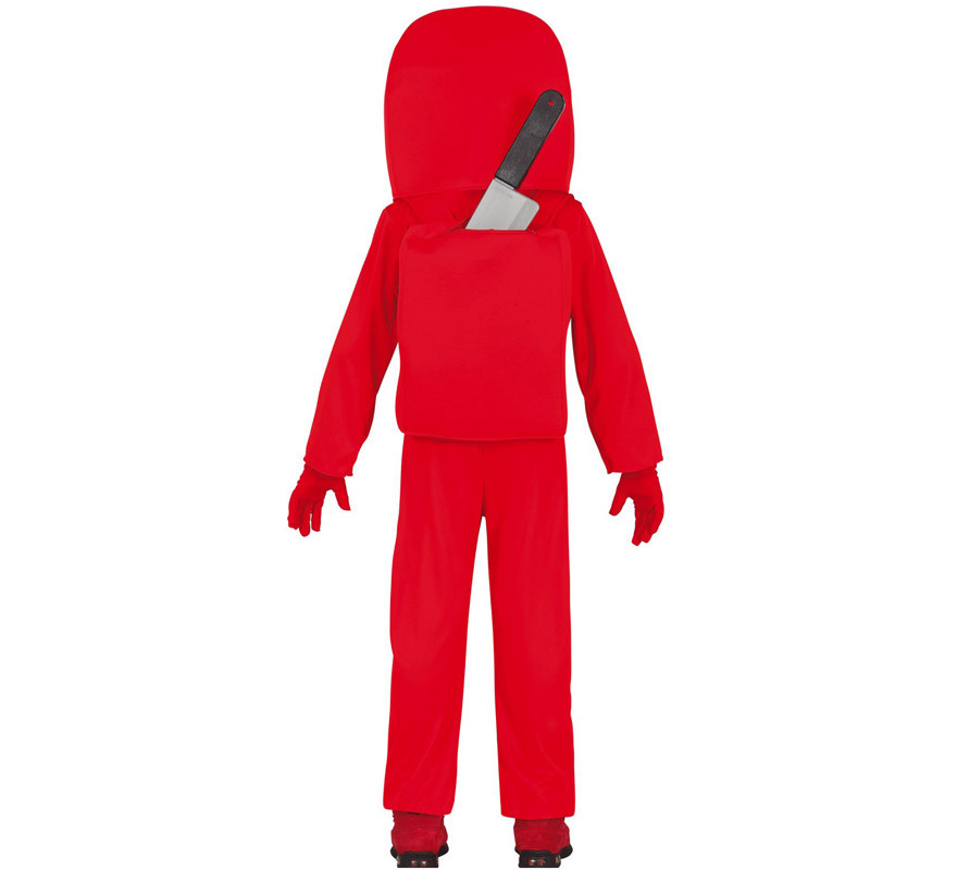 Disfraz de Astronauta Impostor Rojo para adolescentes-B