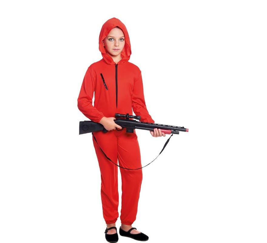 Red uniform robber costume for children-B