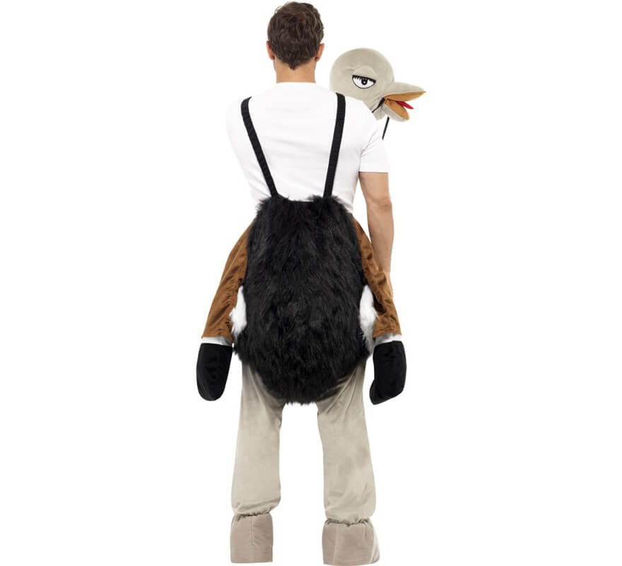 Fato de avestruz no ombro para adulto-B