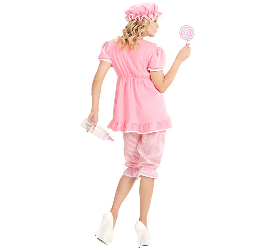 Disfraz de Bebé rosa con gorro para mujer-B